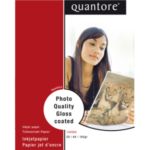 J37110 - Quantore Inkjetpapier Photo Kwaliteit A4 195g/m² Gloss 50vel