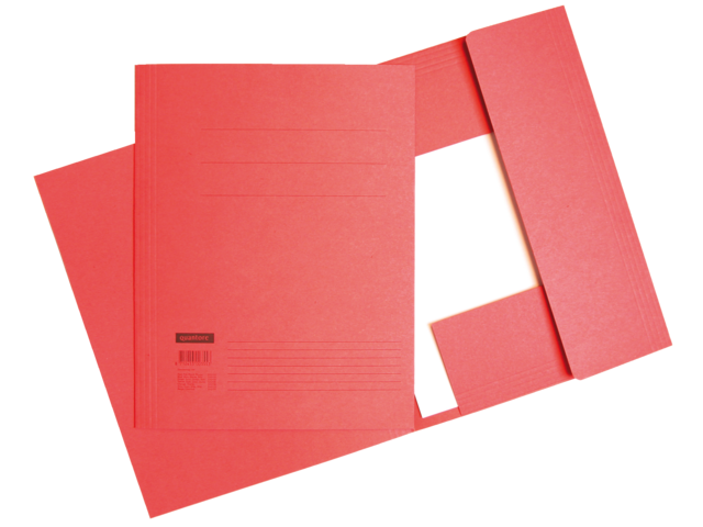 15061686 - Quantore Dossiermap 3-Klep 320gr Rood Folio