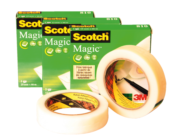 8101233 - 3M Plakband Scotch Magic 12mmx33m Transparant 1st