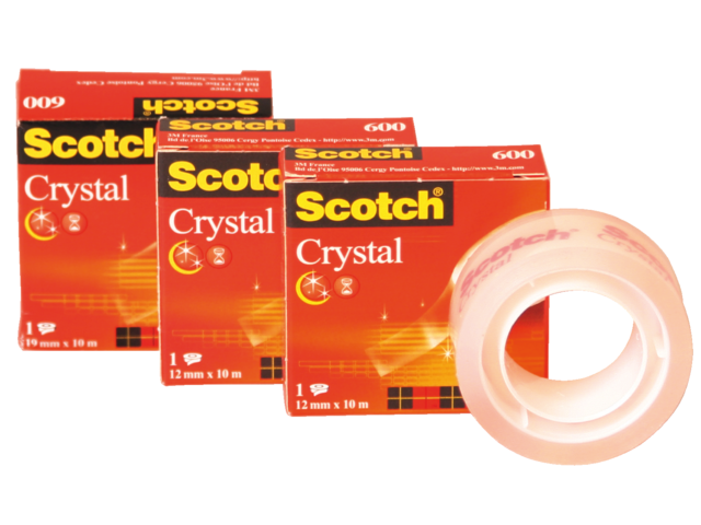 6001910 - 3M Plakband Scotch Crystal Clear 19mmx10m Transparant 1st