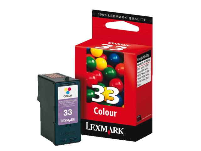 18CX033E - LEXMARK 33 Cyaan & Magenta & Yellow 11,5ml