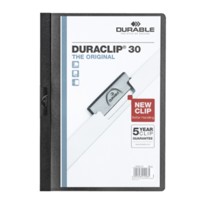 Durable Klemmap 2200 30vel A4 Zwart