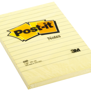 660YEL - 3M Post-It Memoblok Lijn 152x102mm Geel 1st
