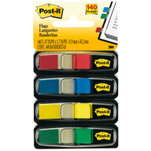 6834 - 3M Post-It Index-Tabs 11.9x43.2mm Diverse Kleuren 1pak
