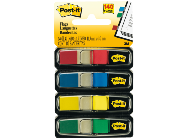 6834 - 3M Post-It Index-Tabs 11.9x43.2mm Diverse Kleuren 1pak