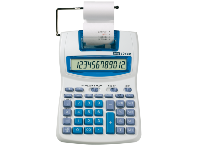 IBICO Rekenmachine met Papierrol Zakelijk 1214X 12-Cijfers