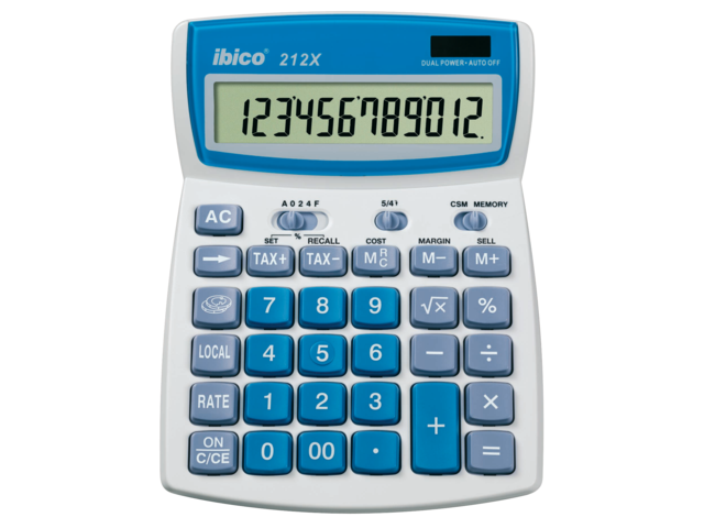IBICO Bureau Calculator Zakelijk 212X 12-Cijfers