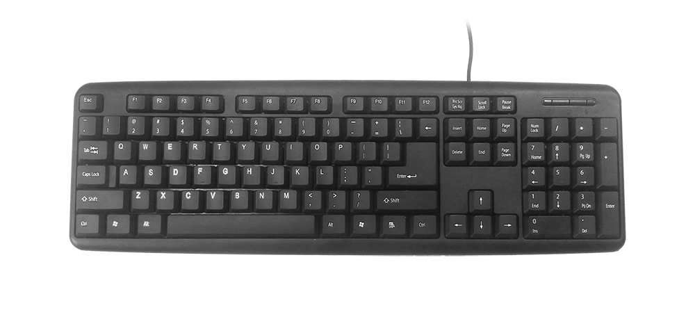 KB-U-103 - Gembird Keyboard Standaard USB Zwart 1st