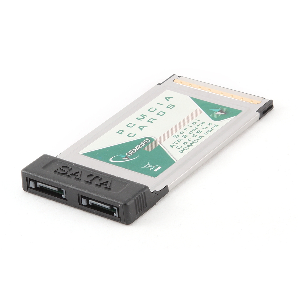 PCMCIA-SATA2 - Gembird PCMCIA Insteekkaart 2-Poort SATA Nieuw 1st