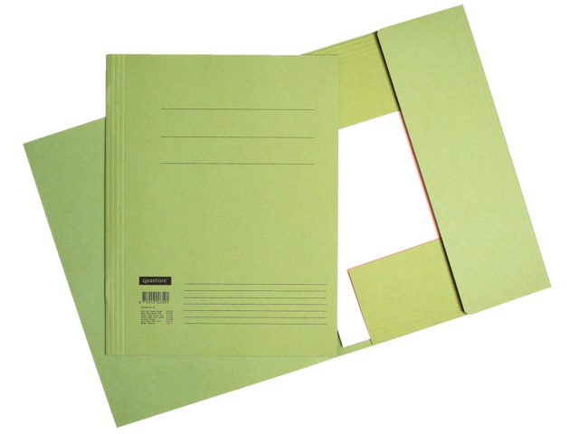 15061690 - Quantore Dossiermap 3-Klep 320gr Groen Folio