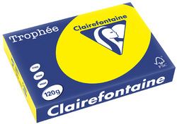 1203 - Clairfontaine Kopieerpapier A4 120g/m² RAL 1024 Okergeel 250vel