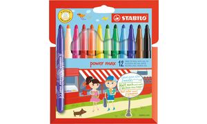 980/12-01 - STABILO Viltstiften Powermax 3mm Diverse Kleuren 1 Set