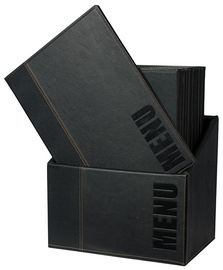 MC-BOX-TRA4-BL - Securit Menukaarten A4 Zwart 1set