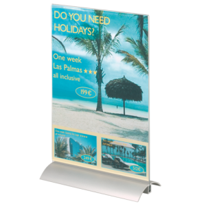 858919 - DURABLE Tafelstandaard 8589 Transparant Staand A4