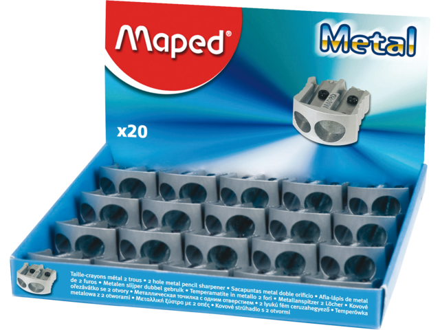 M506700 - MAPED Puntenslijper 2-Gaats Zilver 1st