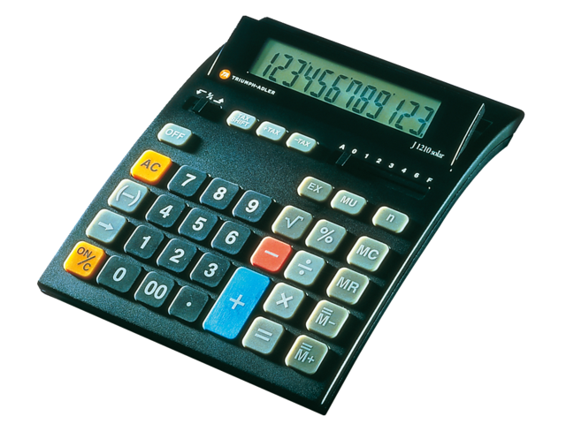 J1210 - TRIUMPH ADLER Financieel Calculator J1210 Solar 12-Cijfers