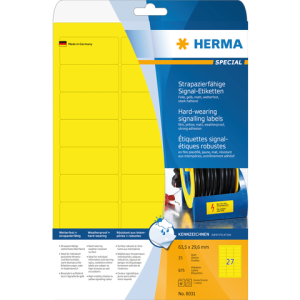 8031 - HERMA Speciaal Etiket Signalering no:8031 63.5x29.6mm 675st Geel 1 Pak