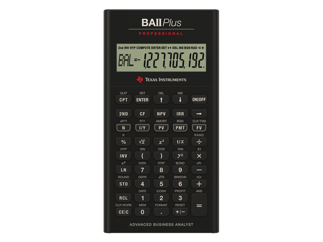 BA II Plus Profe - TI Financieel Calculator BA II+ Zwart