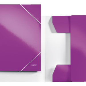 39820062 - LEITZ Elastomap 3-Klep WOW Paars 1st A4