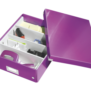 60580062 - LEITZ Archiefdoos Click & Store 280x100x370mm Paars 1st