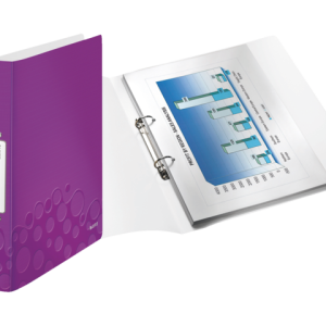 42570062 - LEITZ Ringband 2-Rings WOW 4257 30mm Paars 1st A4