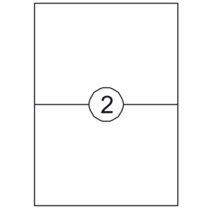 R89123 - Rillprint Universal Etiket A5 200st Wit 1 Pak