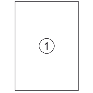 R89124 - Rillprint Universal Etiket 210x297mm 100st Wit 1 Pak