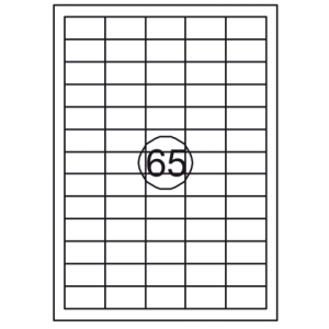 R89100 - Rillprint Universal Etiket 38x21.2mm 6.500st Wit 1 Pak