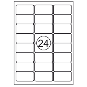 R89104 - Rillprint Universal Etiket 63.5x33.9mm 2.400st Wit 1 Pak