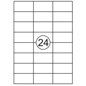 R89112 - Rillprint Universal Etiket 70x37mm 2.400st Wit 1 Pak