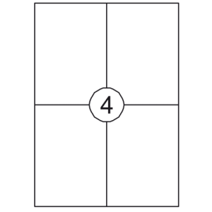 I89122 - QUINZ Universal Etiket 105x148mm 400st Wit 1 Pak