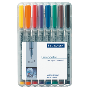 316 WP8 - STAEDTLER Viltstiften Lumocolor F 316 0.6mm Diverse Kleuren 1 Pak