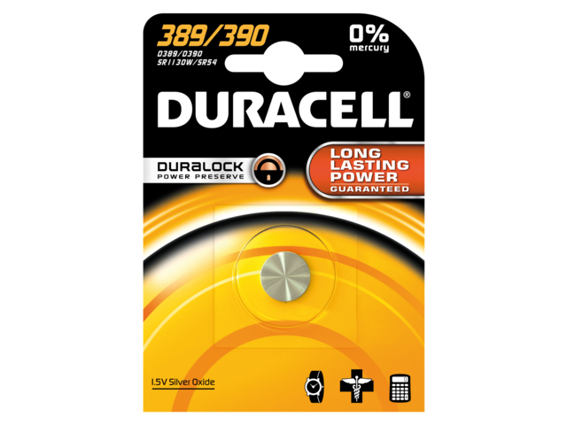 68131 - DURACELL Knoopcelbatterij Zilver Oxide Eenmalig Gebruik 389/390