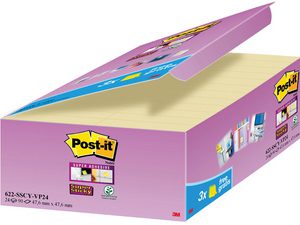 622-SSCY-VP24 - 3M Post-It Stick'n Notes Geel 1pak
