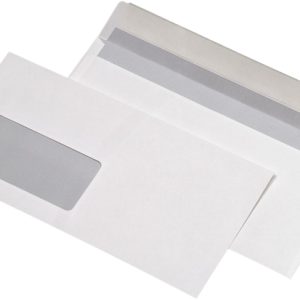 224420 - MAILmedia Venster Envelop DIN/Lang 80gr Links Gom 1.000st Wit