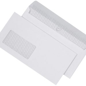 225430 - MAILmedia Venster Envelop DIN/Lang 90gr Links Gom 500st Wit