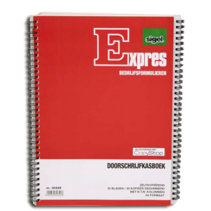 30225 - SIGEL Doorschrijf Kasboek A4 Rood SI-30225 2x 50vel