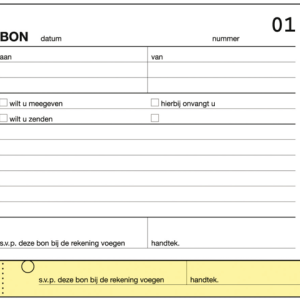SI-40250 - Express Bonnenboekje A6 50x 2vel