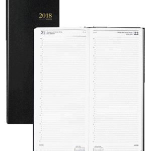 0.111.1255.01.6 - Brepols Agenda Saturnus Lang 1dag/1pag 13,5x33cm Zwart 1st