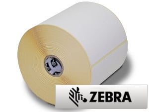 800284-605 - ZEBRA Permanent 25mm Kern 1Baans 2 Buiten 0° op Rol Perforatie
