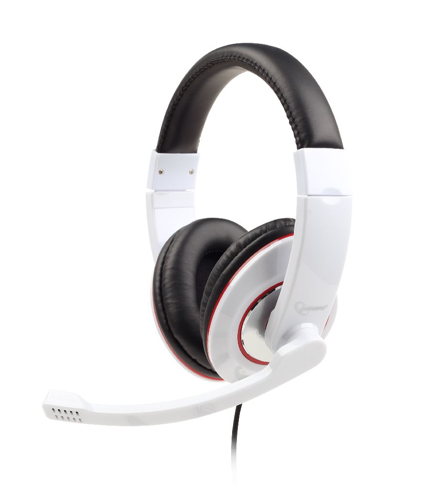 MHS-001-GW - Gembird Headset met Microfoon Hoogglans Wit