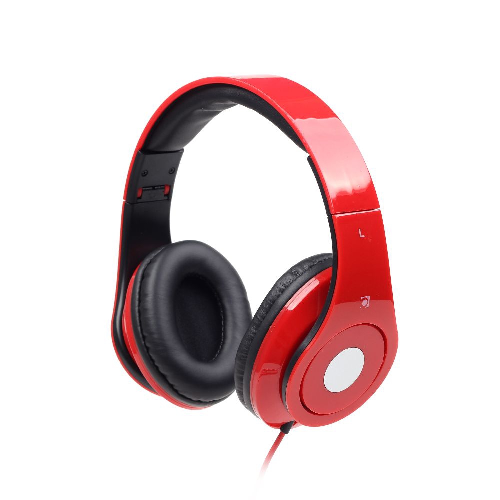 MHS-DTW-R - GMB-Audio Headset met Microfoon Detroit Opvouwbaar Rood