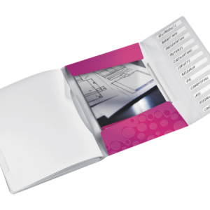46340023 - LEITZ Sorteermap 3-Klep WOW 200vel Roze 1st A4
