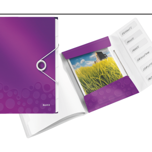 46330062 - LEITZ Sorteermap WOW 6-Tabs Paars 1st A4
