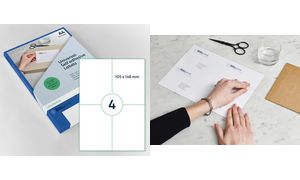 R88924 - Rillprint Etiket V (Vellum) Mat Permanent 210mm 297mm Wit 1.000st 1Baans Los