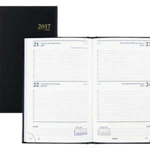 0.221.1255.01.6 - Brepols Agenda Saturnus Kort 2dag/1pag 13,5x21cm Zwart 1st