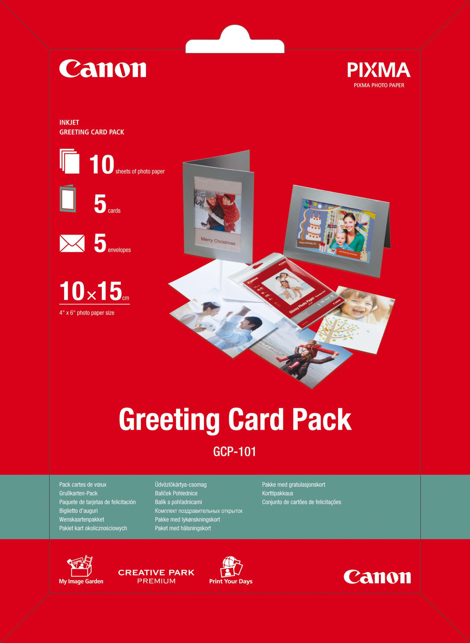 0775B077 - CANON Fotopapier Greeting Cards 10x15cm Gloss GP-501 10vel