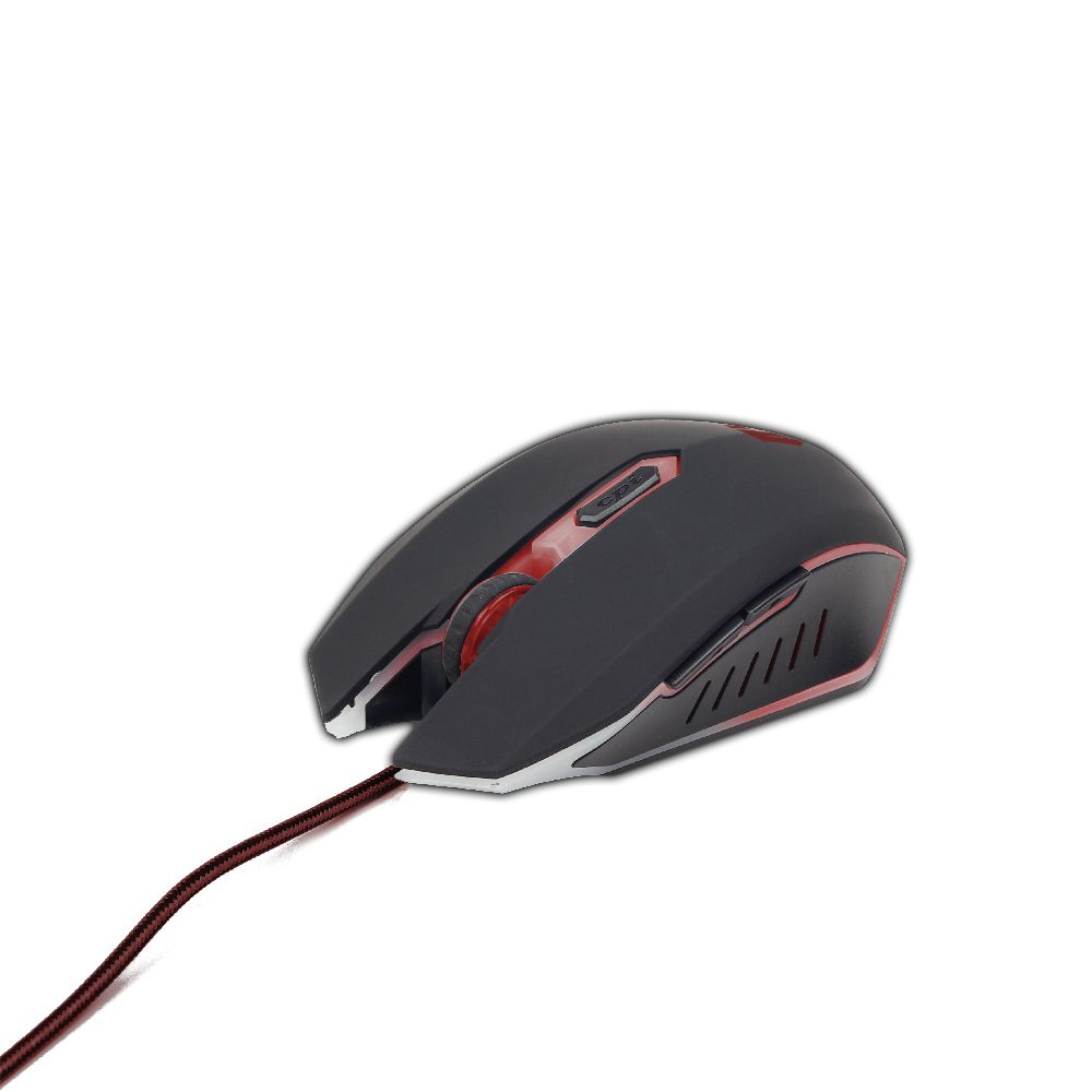 MUSG-001-R - Gembird Muis MUSG-001-R Rood/Zwart 1st