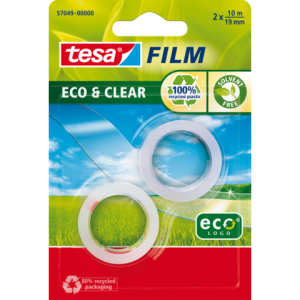 57049-00000-13 - TESA Plakband Eco&Clear 19mmx10m Transparant 2st