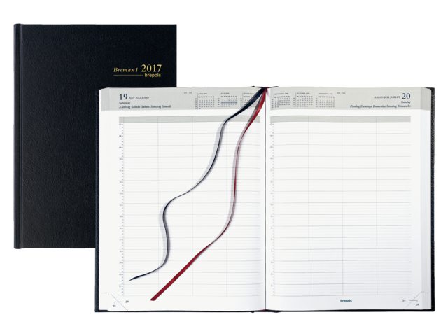 0.001.1345.01.6 - Brepols Agenda Bremax 1dag/1pag 21x29cm Zwart 1st